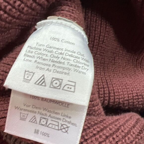 Eddie Bauer Mens Henley Sweater Ribbed Maroon Size Medium - Picture 8 of 9